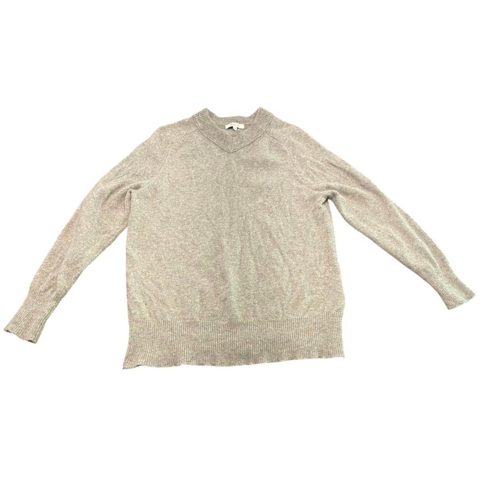 Madewell Vneck Gray Long Sleeve 100% Merino Wool Size‎ Small Fair Trade Factory